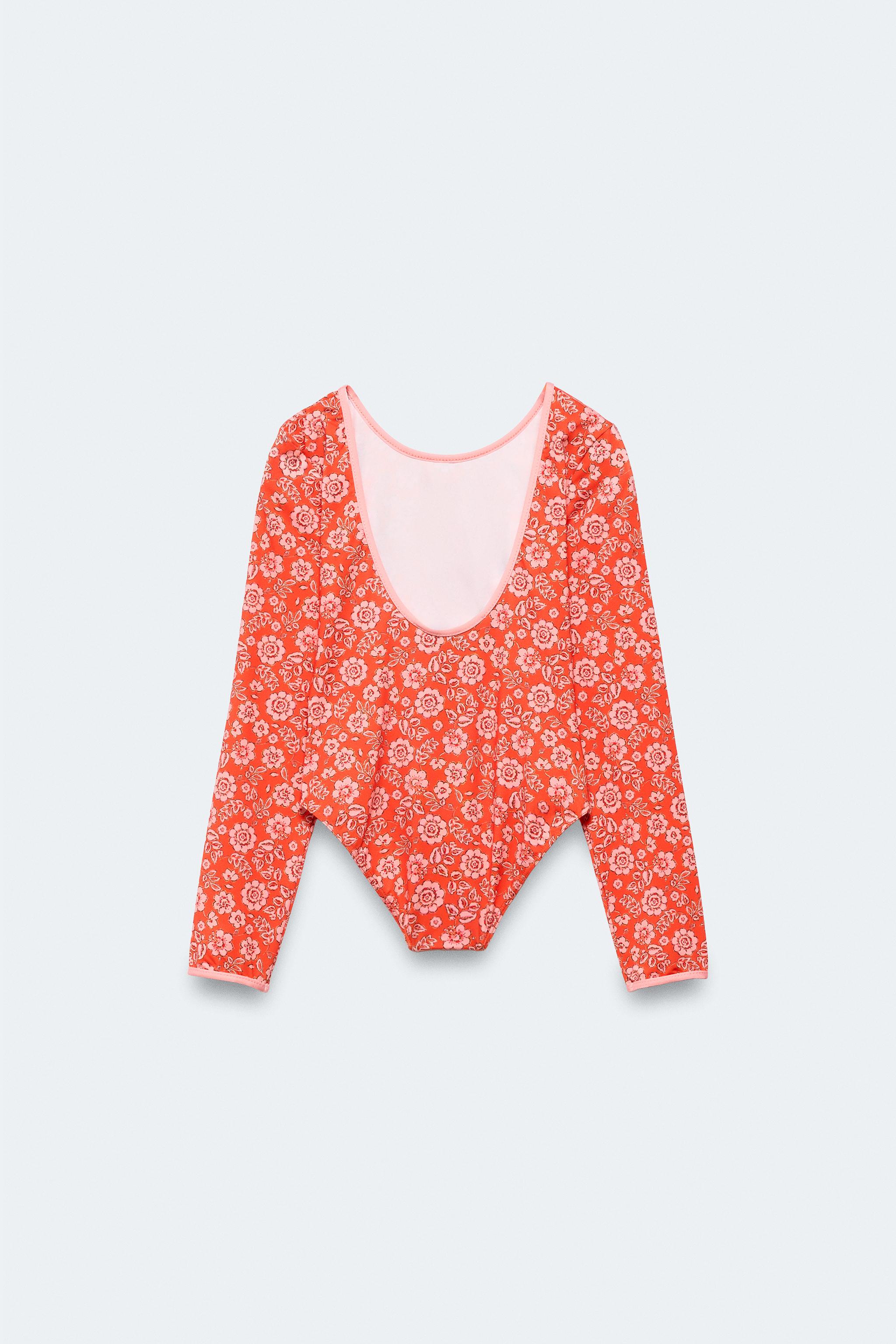4-14 ANS/ MAILLOT DE BAIN MANCHES LONGUES À FLEURS ÉDITION LIMITÉE